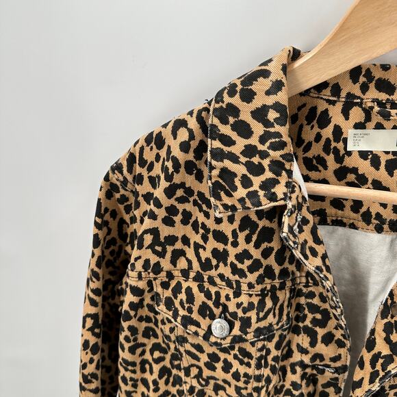 TOPSHOP Moto Animal Print Cropped Jacket // 10 - Picture 3 of 9